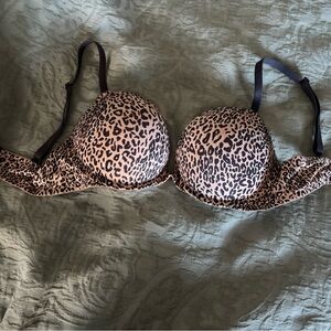 Victoria's Secret Leopard Print Bra - Black and Tan